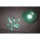 ballons métal vert foncé opaque 12 cm diamètre poche de 100