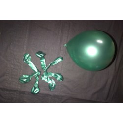 ballons métal vert foncé opaque 12 cm diamètre poche de 100