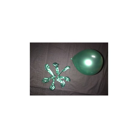 ballons métal vert foncé opaque 12 cm diamètre poche de 100