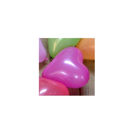 ballons baudruche coeur FUSCHIA 12 cm de diamètre