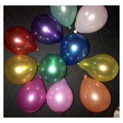 50 ballons métal multicouleur opaque 12.5 cm diamètre