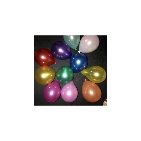 50 ballons métal multicouleur opaque 12.5 cm diamètre
