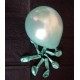 Truquoise aquamarine ballons métal opaque 12 cm diamètre poche de 100