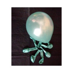 Truquoise aquamarine ballons métal opaque 12 cm diamètre poche de 100
