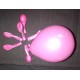 Rose clairballons métal opaque 12 cm diamètre POCHE DE 100