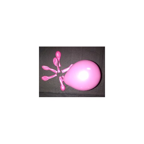 Rose clairballons métal opaque 12 cm diamètre POCHE DE 100