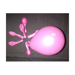 rose clair ballons métal opaque 12 cm diamètre poche de 50