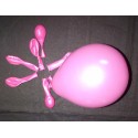 rose clair ballons métal opaque 12 cm diamètre poche de 50