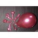 ballons bordeaux métal 12cm diamètre poche de 100