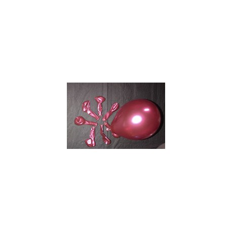 ballons bordeaux métal 12cm diamètre poche de 100