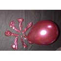 ballons bordeaux métal 12cm diamètre poche de 100