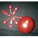 Rouge ballons métal opaque 12 cm diamètre poche de 100