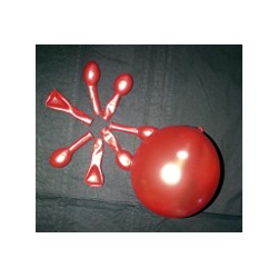 Rouge ballons métal opaque 12 cm diamètre poche de 100