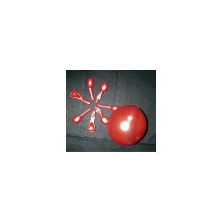 Rouge ballons métal opaque 12 cm diamètre poche de 100