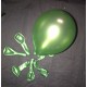 ballons métal vert printemps opaque 12 cm diamètre poche de 100