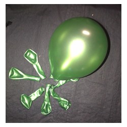 ballons métal vert printemps opaque 12 cm diamètre poche de 100