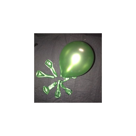 ballons métal vert printemps opaque 12 cm diamètre poche de 100