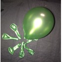 ballons métal vert printemps opaque 12 cm diamètre poche de 100