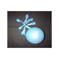 bleu ciel ballons métal opaque 12 cm diamètre poche de 100