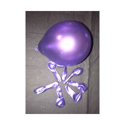 Violet ballons métal opaque 12 cm diamètre poche de 100