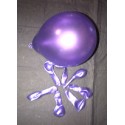Violet ballons métal opaque 12 cm diamètre poche de 100