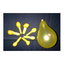 Jaune citron ballons métal opaque 12cm diamètre poche de 100