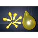 Jaune citron ballons métal opaque 12cm diamètre poche de 100