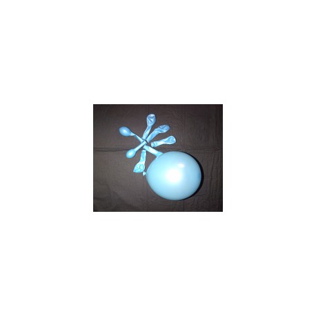 bleu ciel ballons métal opaque 12 cm diamètre poche de 50