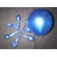 Bleu foncé ballons métal r opaque 12cm diamètre poche de 50