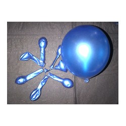 Bleu foncé ballons métal r opaque 12cm diamètre poche de 50