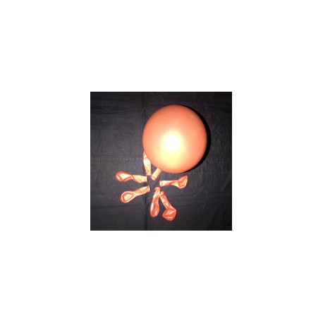 orange ballons métal opaque 12 cm diamètre poche de 50