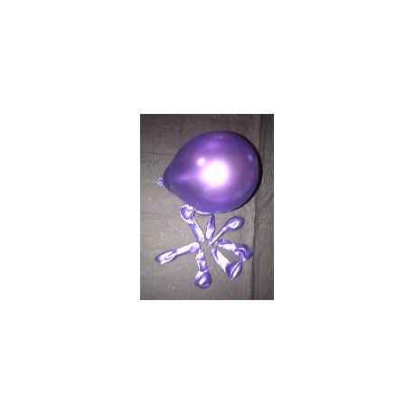 Violet ballons métal opaque 12 cm diamètre poche de 50