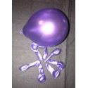 Violet ballons métal opaque 12 cm diamètre poche de 50