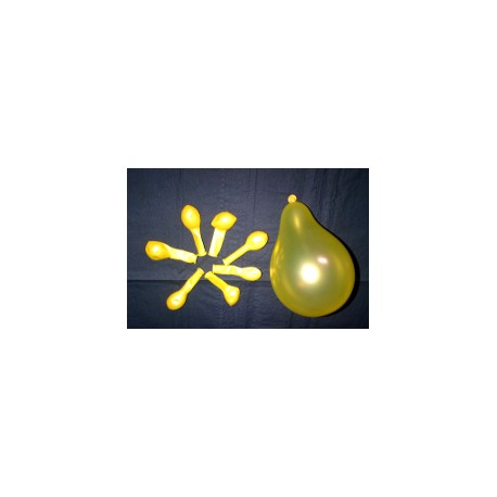 Jaune citron ballons métal opaque 12cm diamètre poche de 50