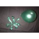ballons métal vert foncé opaque 12 cm diamètre poche de 50
