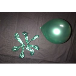 ballons métal vert foncé opaque 12 cm diamètre poche de 50