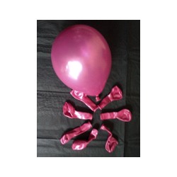 Fuschia ballons métal opaque 12cm diamètre poche de 50
