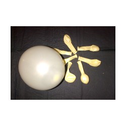IVOIRE ballons métal opaque 12 cm diamètre POCHE DE 50