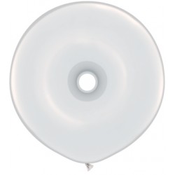 Ballons qualatex donut 16 inch 40 cm BLANC poche de 25