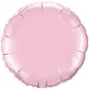 rose perlé mylar rond 45 cm