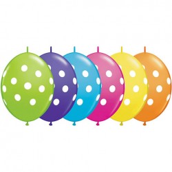 50 BALLONS 30 CM DOUBLE ATTACHE QUALATEX MELANGE TROPICAL