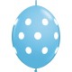 12 BALLONS 30 CM DOUBLE ATTACHE QUALATEX BLEU CIEL 