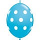 12 BALLONS 30 CM DOUBLE ATTACHE QUALATEX BLEU ROBINS EGG