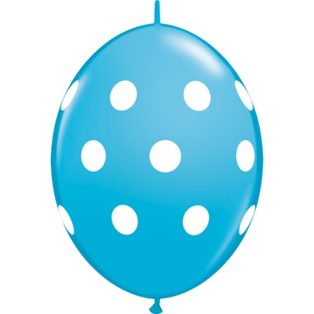 12 BALLONS 30 CM DOUBLE ATTACHE QUALATEX BLEU ROBINS EGG