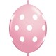 12 BALLONS 30 CM DOUBLE ATTACHE QUALATEX ROSE