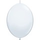 10 BALLONS 30 CM DOUBLE ATTACHE QUALATEX BLANC