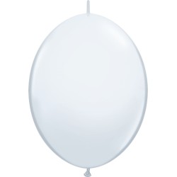 10 BALLONS 30 CM DOUBLE ATTACHE QUALATEX BLANC