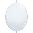 10 BALLONS 30 CM DOUBLE ATTACHE QUALATEX BLANC