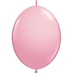 10 BALLONS 30 CM DOUBLE ATTACHE QUALATEX ROSE