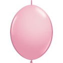 10 BALLONS 30 CM DOUBLE ATTACHE QUALATEX ROSE